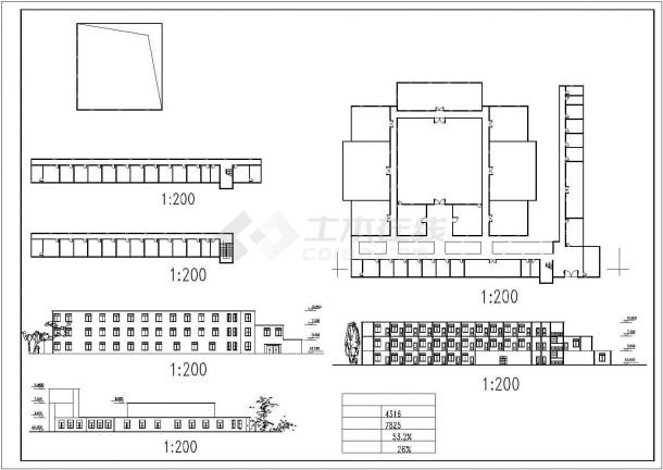 某经济开发区宾馆商住楼建筑全套设计方案CAD图纸-图二