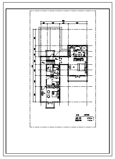 二层带地下室别墅全套建筑施工cad图，共七张-图二