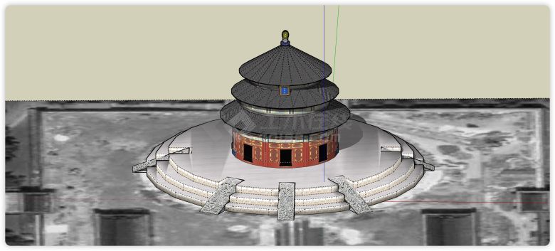 北京天坛祈年殿建筑SU模型-图一