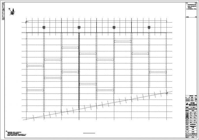 克拉玛依市金斓路某大型木建材城2层钢结构厂房全套建筑设计CAD图纸_图1