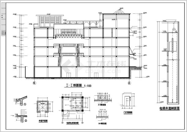 某经济开发区大型超级商场建筑设计全套方案CAD图纸-图一