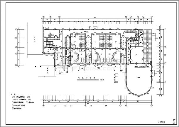 幼儿园设计_某三层幼儿园建筑施工CAD图-图二