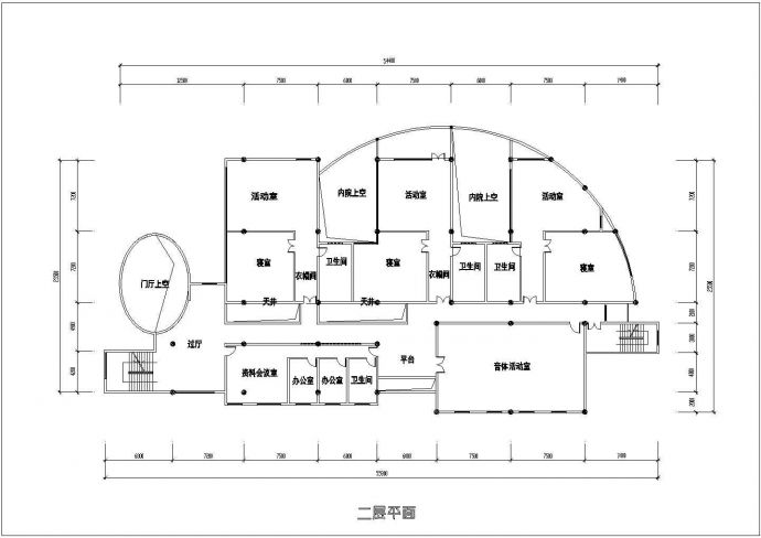 幼儿园设计_两层幼儿园建筑施工CAD图_图1