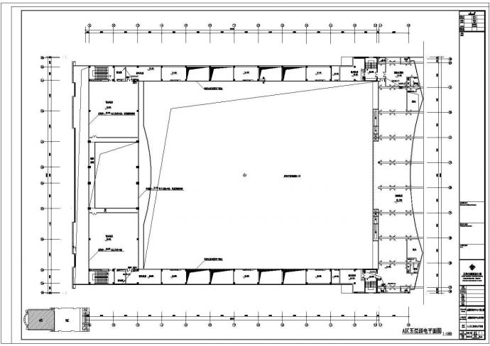 某体育场A区5层弱电平面图_图1