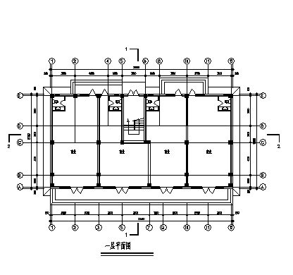 某三层别墅全套建筑施工cad图，共九张-图一