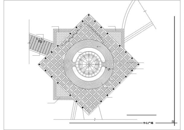 某经济开发区雕塑、休闲、城市广场建筑设计全套方案CAD图纸-图二