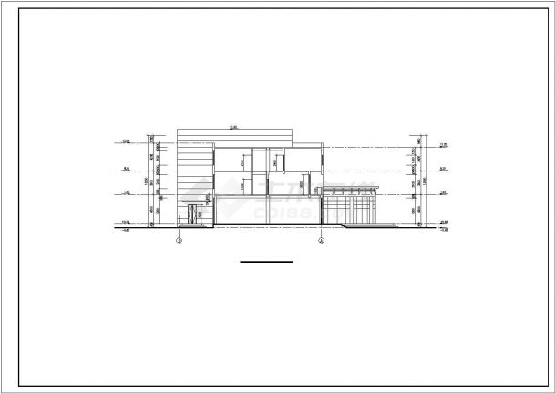 某经济开发区多层饭店建筑设计全套方案CAD图纸-图二