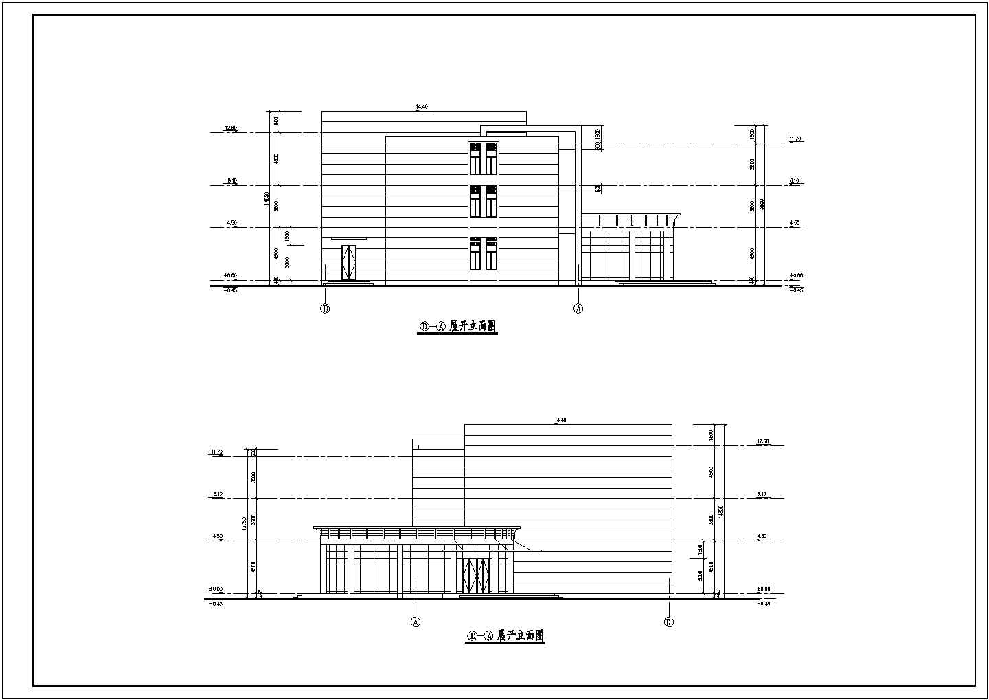 某经济开发区多层饭店建筑设计全套方案CAD图纸