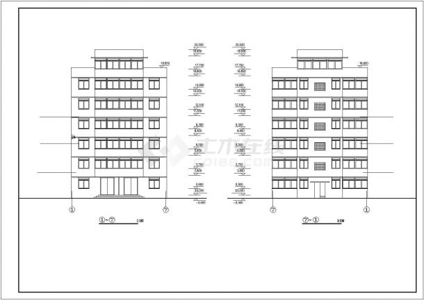 某经济开发区多层住宅建筑设计全套方案CAD图纸-图二