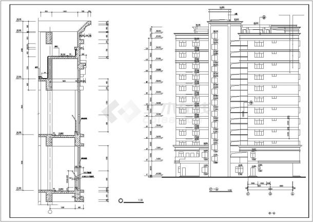 某经济开发区小区高层商住楼建筑设计全套方案CAD图纸-图二