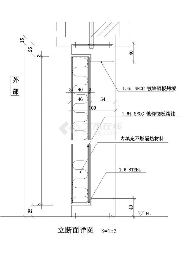 大型金属材质房门立断面装修设计CAD施工图（12张）-图二