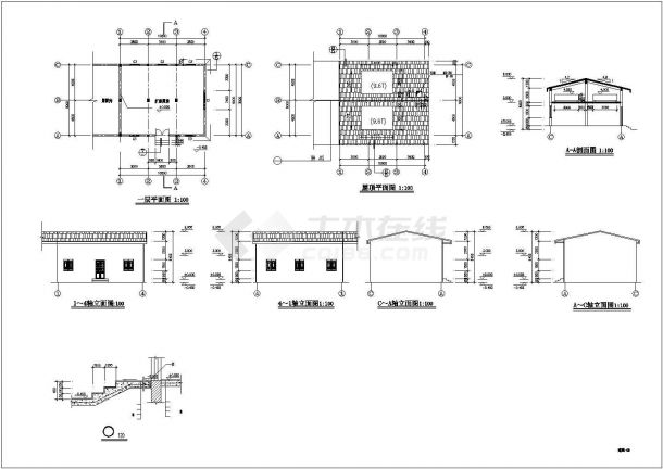 某经济开发区观光农业园餐厅建筑设计全套方案CAD图纸-图二