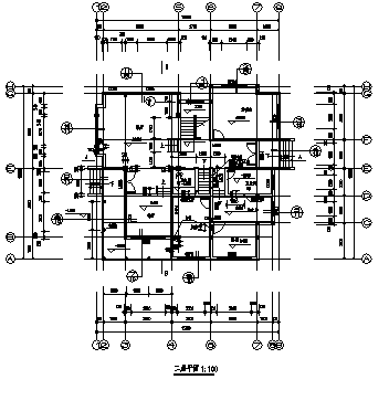 三层小别墅建筑施工cad图(含阁楼设计，共七张）_图1