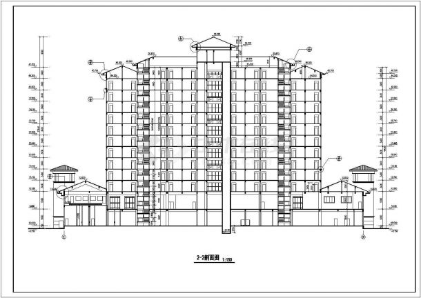 某经济开发区汇景大酒店建筑设计全套方案CAD图纸-图一