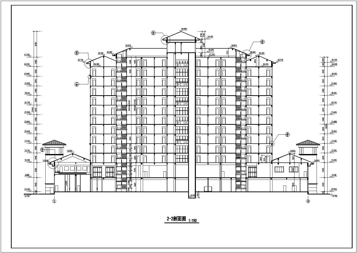 某经济开发区汇景大酒店建筑设计全套方案CAD图纸
