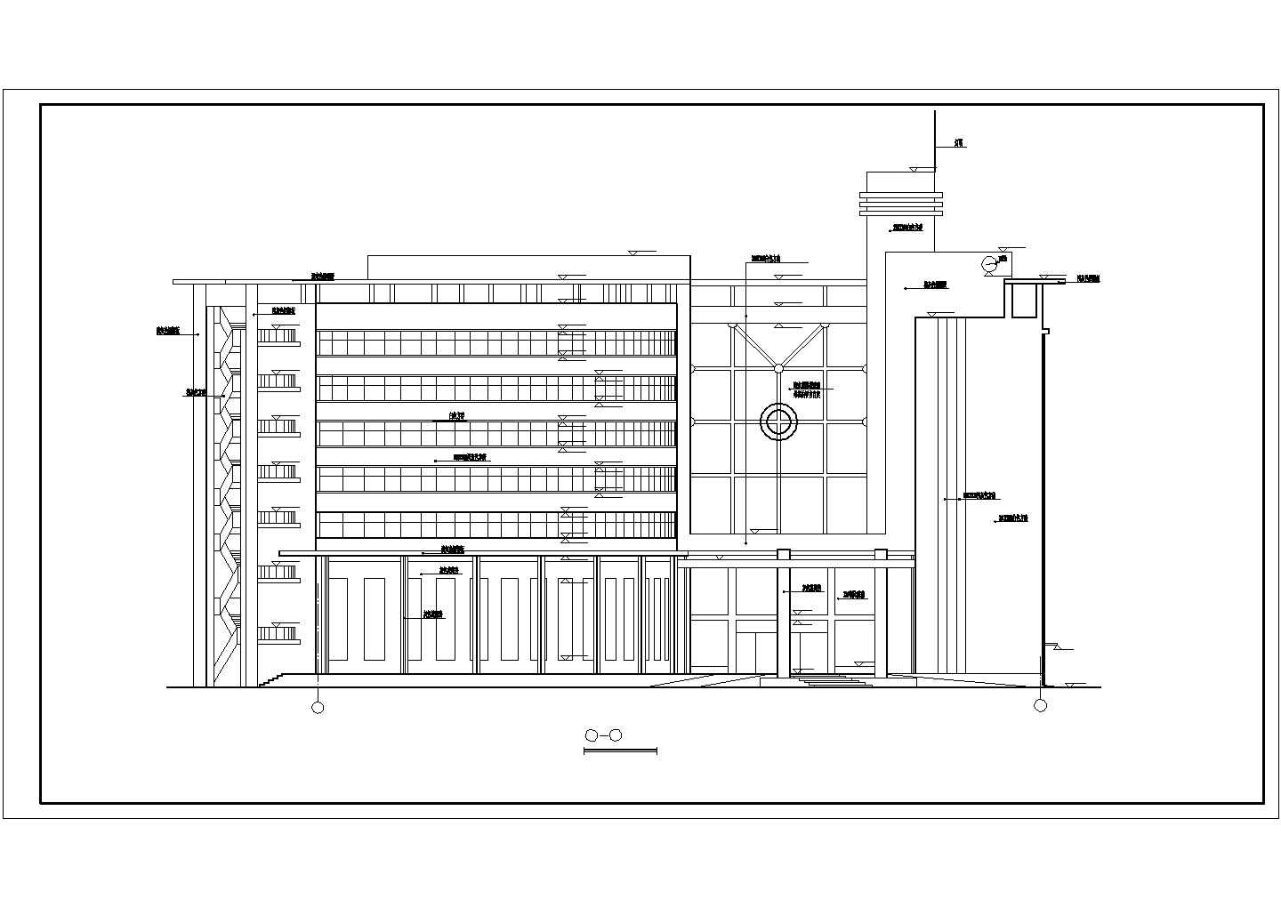 某经济开发区商业街酒店建筑设计方案CAD图纸