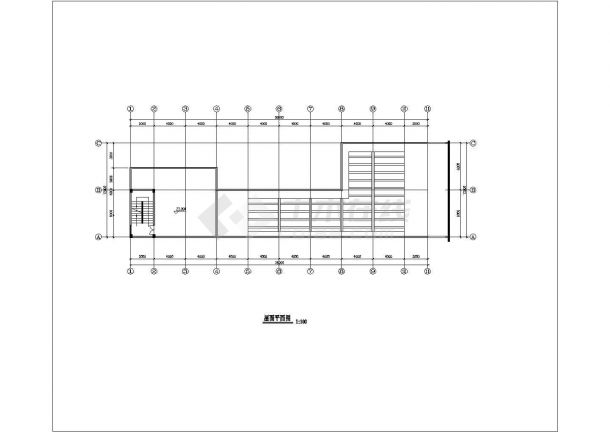 某经济发达区六层商业建筑设计完整方案CAD图纸-图一