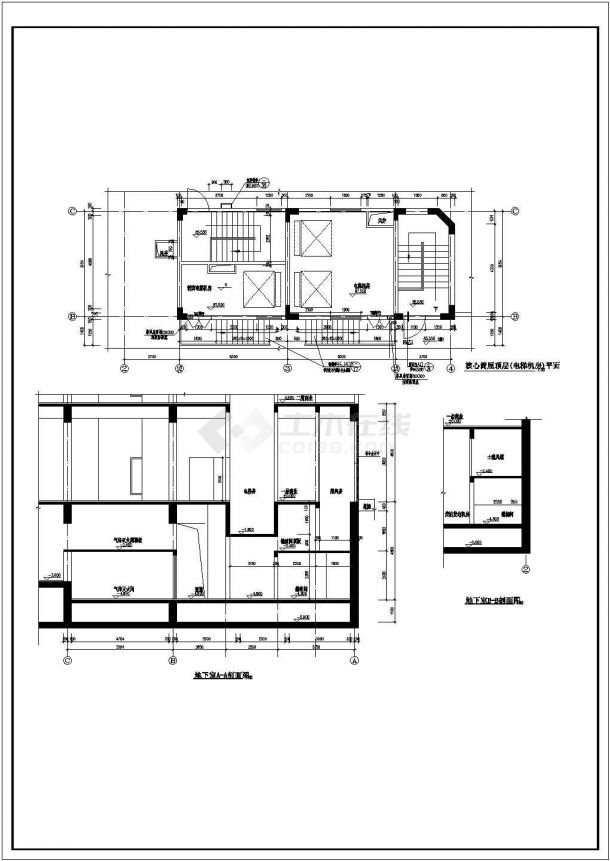某高层商住楼建筑方案设计CAD图-图一