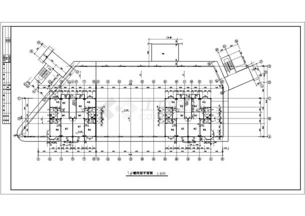 某多层砖混结构商业广场设计cad全套建筑施工图（标注详细）-图二