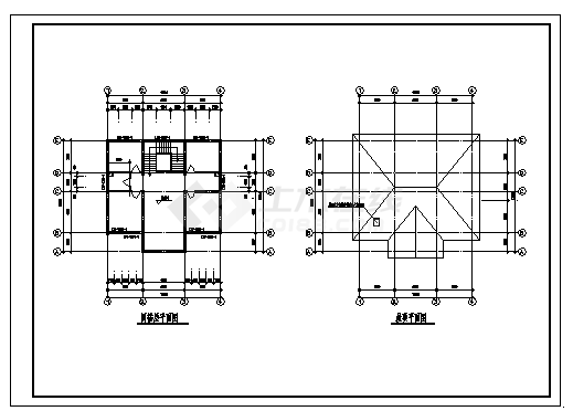 某三层带阁楼水乡小别墅建筑施工cad图(带地下室设计，共二十六张)-图一