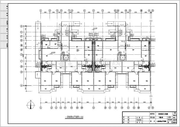 带地下室高层办公楼给排水设计CAD施工图纸-图一