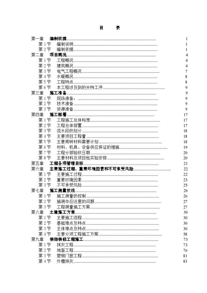 天津山水云天住宅小区#楼#楼施工组织设计项目书-图一