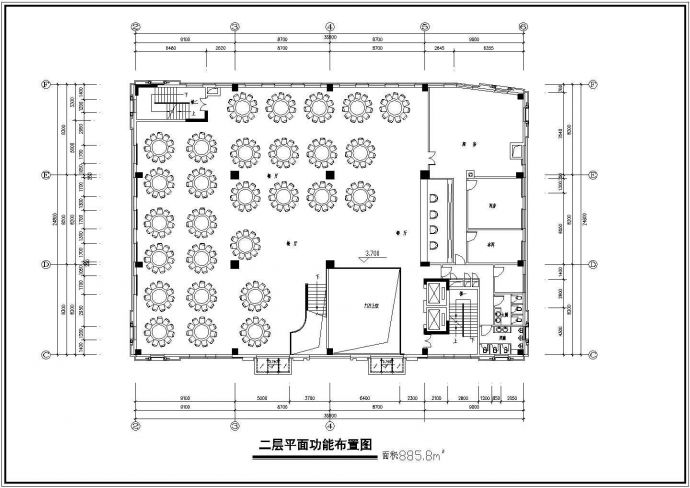 广州某酒店建筑平面图全套CAD图纸_图1