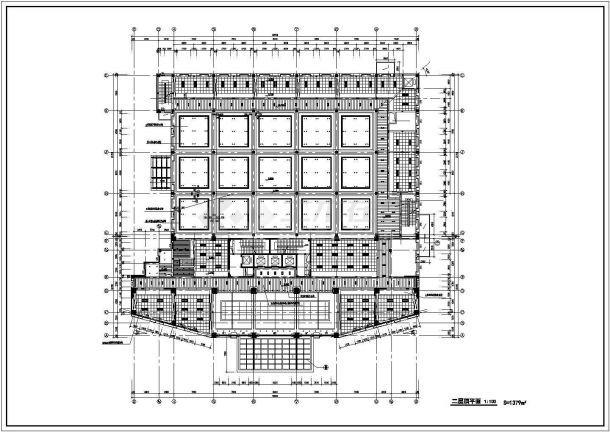绍兴国税办公大楼装饰设计cad平面施工图（甲级院设计）-图二