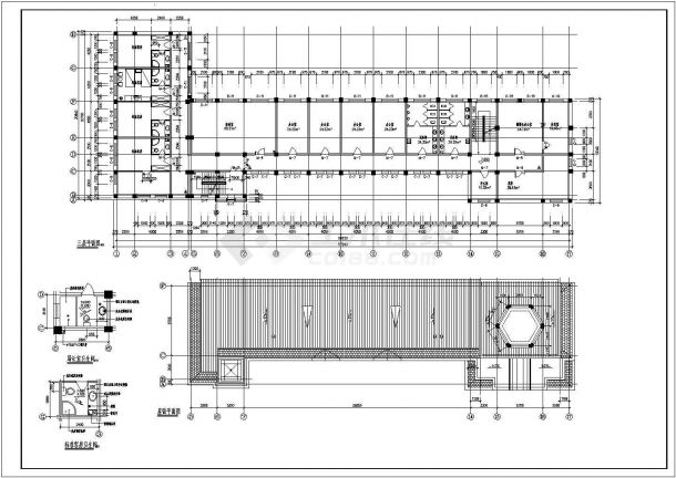 某社报局五层框架结构办公楼设计cad全套建筑施工图（含设计说明，含结构设计）-图二