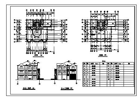 520平方米某三层私人别墅建筑施工cad图(带阁楼设计，共四张)-图二