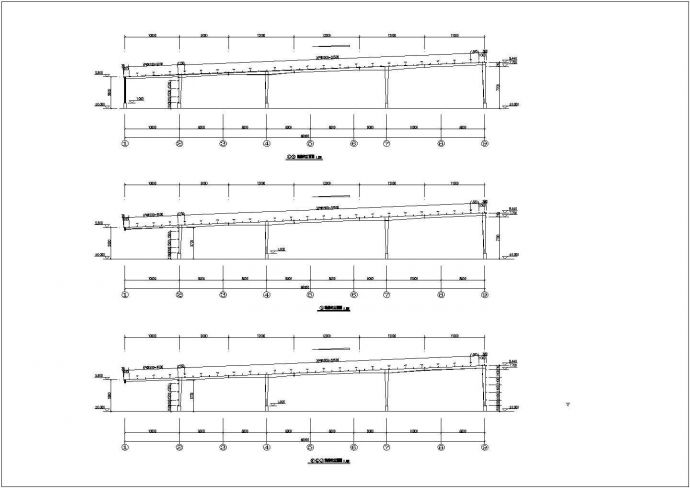 某对跨钢结构门刚厂房建筑设计方案CAD图纸_图1
