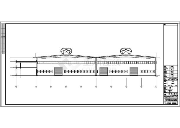 某单层门式刚架结构工业厂房建筑设计CAD图纸-图二