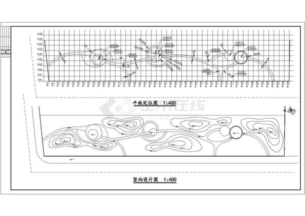 某道路旁绿化建筑景观设计CAD图纸-图一