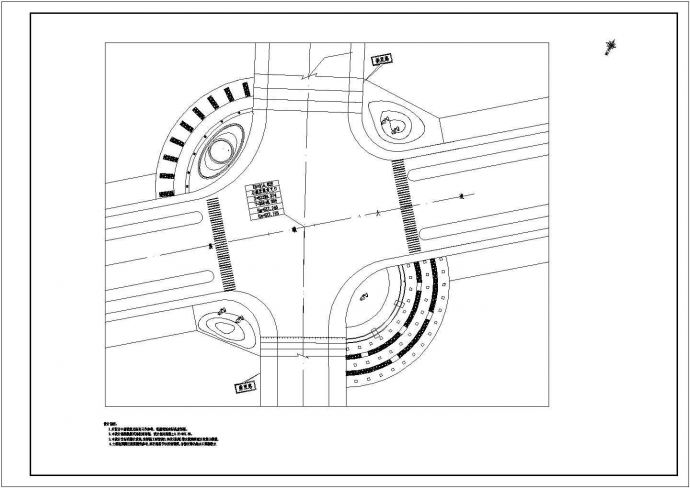 某新修建城市道路绿化景观设计CAD图纸_图1
