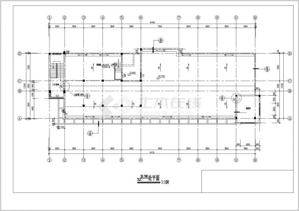 某六层带阁楼层办公楼设计cad全套建筑施工图（含结构设计）-图一