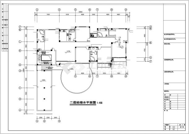 【浙江】某地区3层单栋别墅给排水施工图-图一