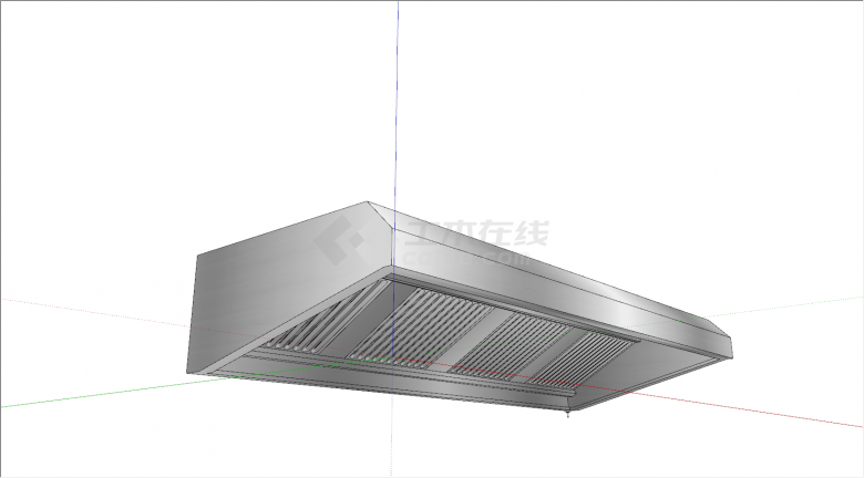  Su model of kitchen rectangular range hood electrical appliance - Figure 2