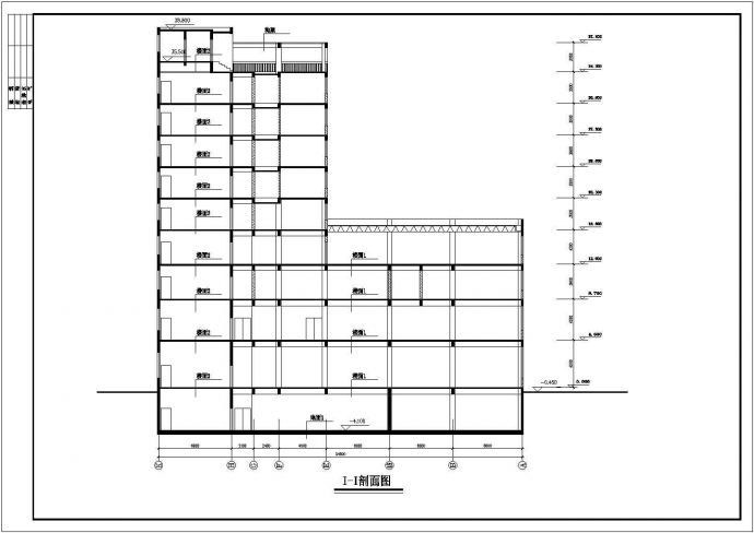 某经济区综合楼建筑设计完整方案CAD图纸_图1
