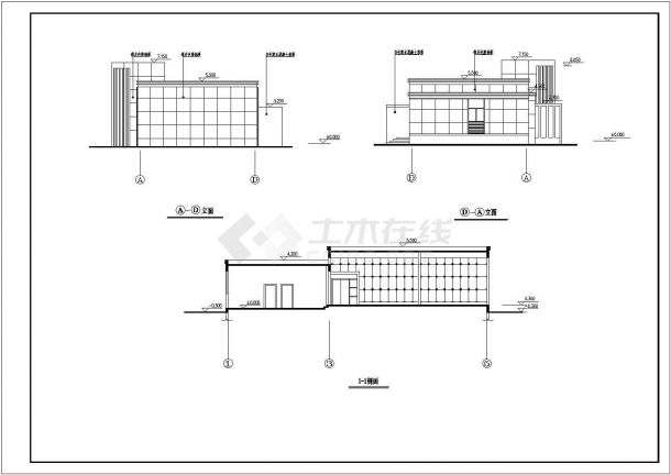 某经济发展区高级公馆建筑设计完整方案CAD图纸-图二