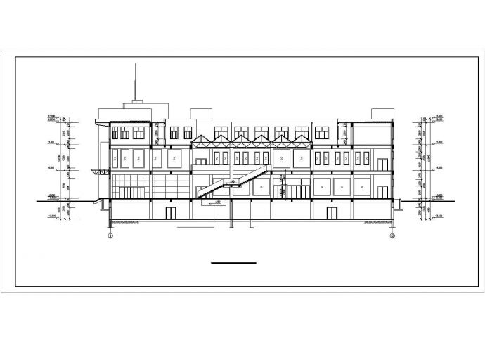 某经济发展区连锁超级商场建筑全套设计方案CAD图纸_图1