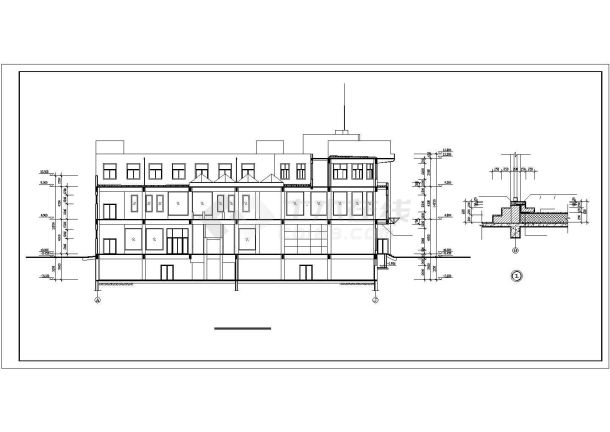 某经济发展区连锁超级商场建筑全套设计方案CAD图纸-图二