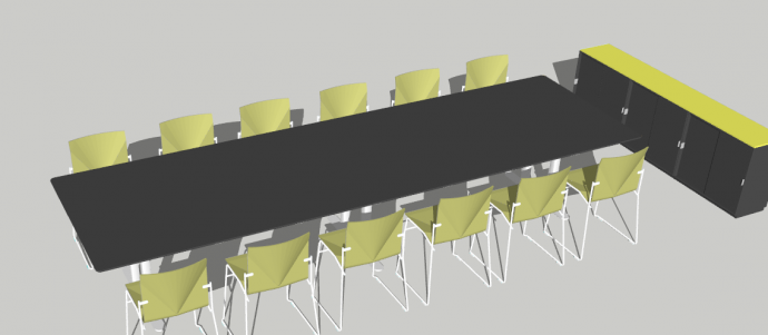 12人会议桌的su模型设计_图1