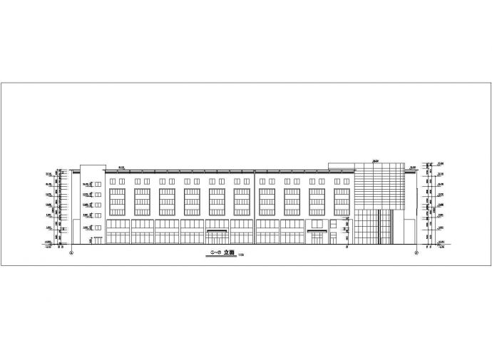 某经济发展区商业大厦建筑设计方案CAD图纸_图1