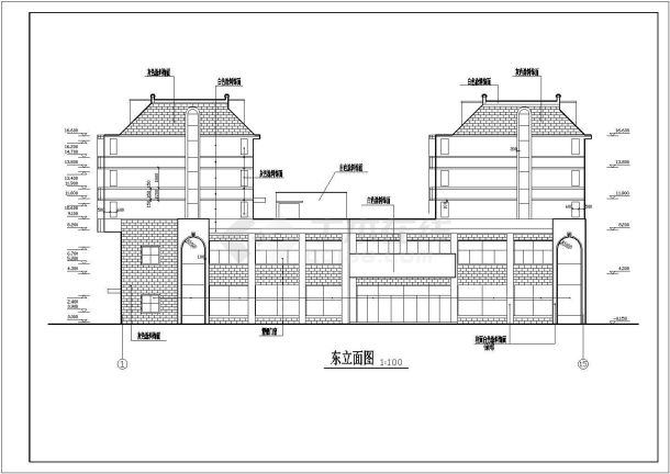 某经济商务圈商住办公楼建筑设计方案CAD图纸-图一