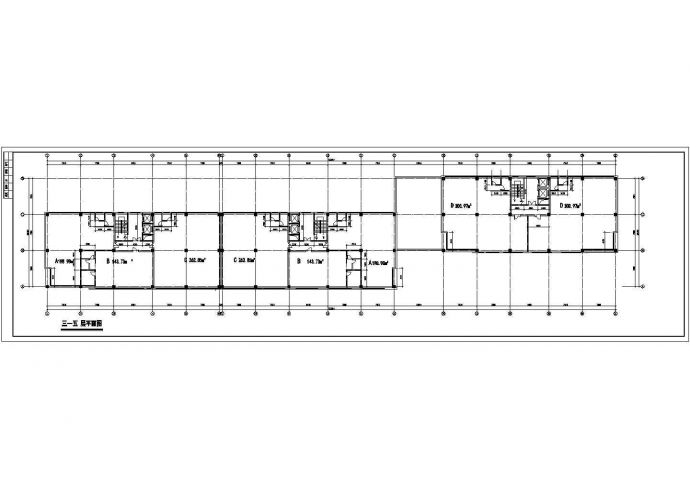 某商务经济圈办公楼建筑设计方案CAD图纸_图1