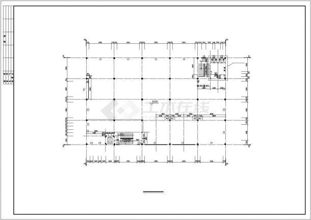 某城市经济开发区工业厂区食堂建筑设计方案CAD图纸-图一