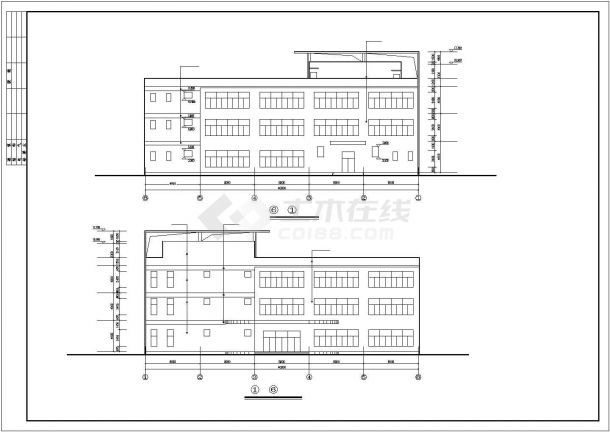 某城市经济开发区工业厂区食堂建筑设计方案CAD图纸-图二