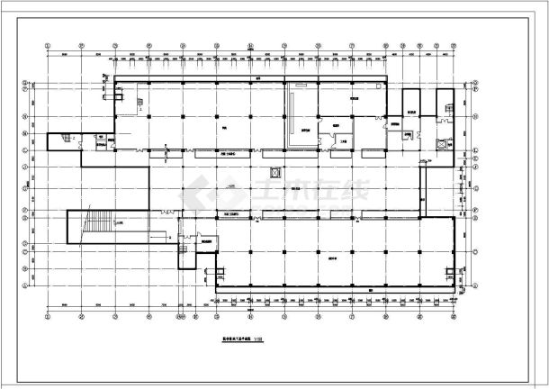 沈阳某大学图书馆CAD建筑设计施工详细大样方案-图一