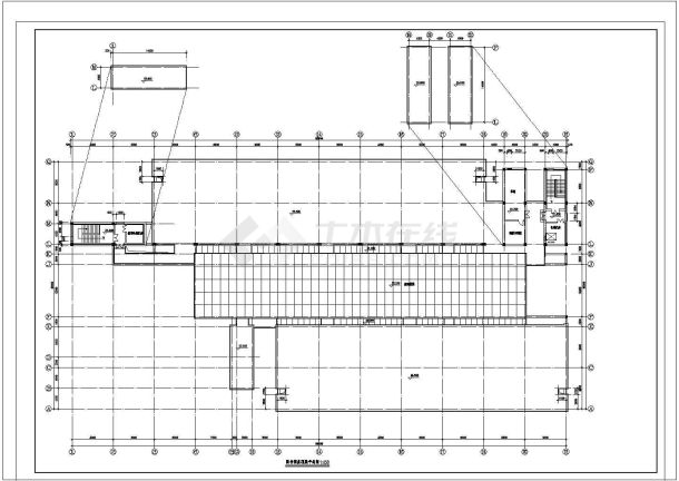 沈阳某大学图书馆CAD建筑设计施工详细大样方案-图二
