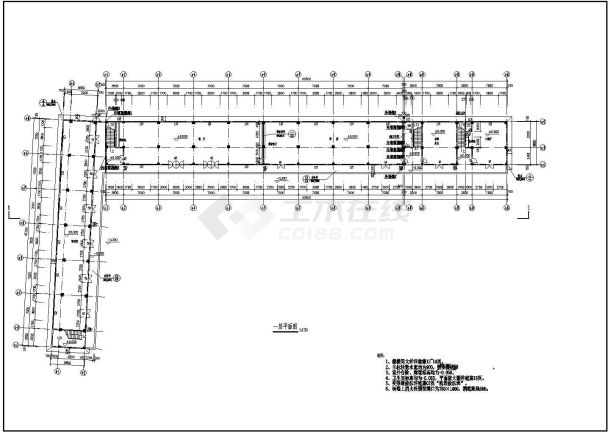 浙江某大学宿舍CAD框架结构详细设计全套施工图-图一